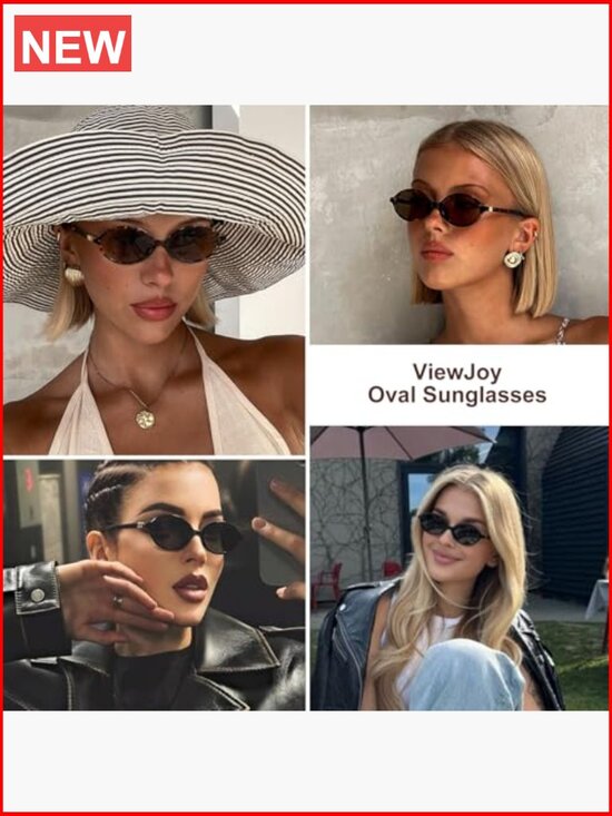 Retro Oval Sunglasses for Women Vintage 90s Y2K Trendy Sun Glasses UV400 main image 7